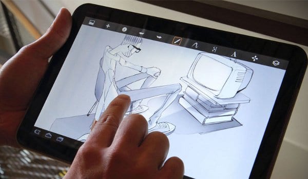 how to draw using sketchbook app